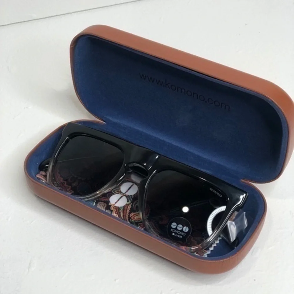 KOMONO Bennet Paisley Sunglasses NEW black gray